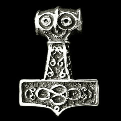 Thors Hammer Schmuck Anhänger 925er Silber - Thorhammer - 33x24mm