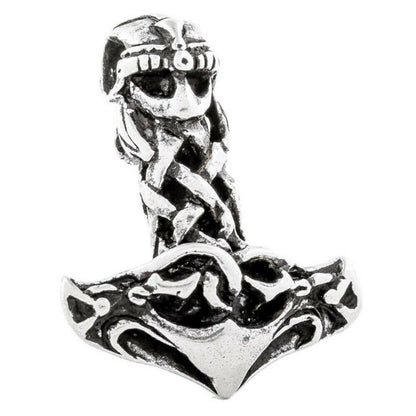 Thors Hammer Schmuck Anhänger 925er Silber - Thorhammer - 33x27mm
