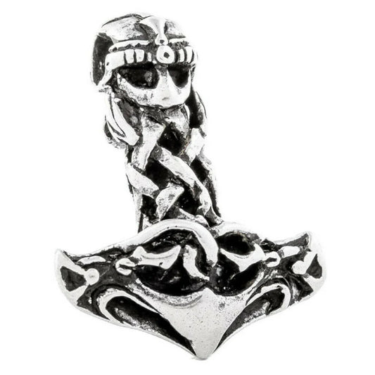 Thors Hammer Schmuck Anhänger 925er Silber - Thorhammer - 33x27mm