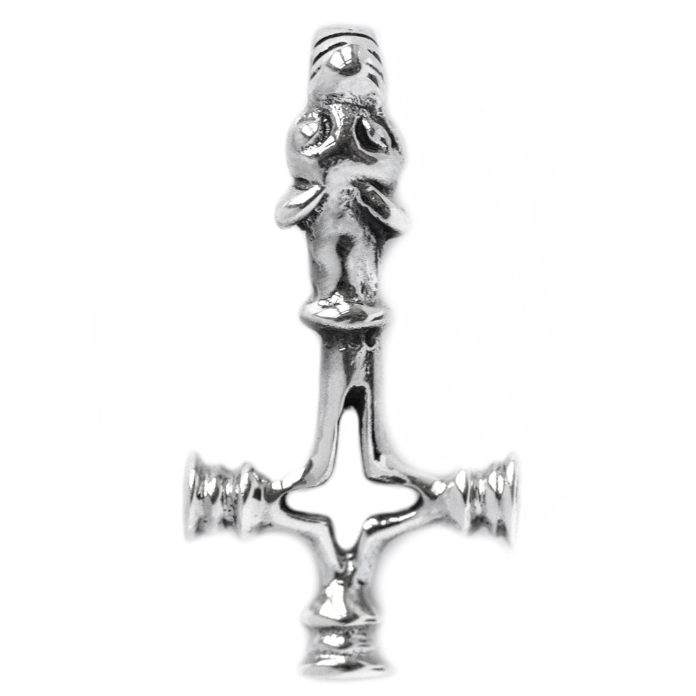 Thor Wolfskreuz sehr klein Schmuck Anhänger 925er Silber - Thorhammer - 24x11mm klein!