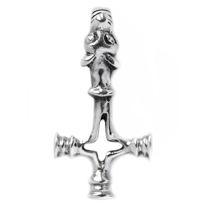 Thor Wolfskreuz sehr klein Schmuck Anhänger 925er Silber - Thorhammer - 24x11mm klein!
