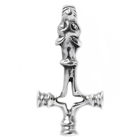 Thor Wolfskreuz sehr klein Schmuck Anhänger 925er Silber - Thorhammer - 24x11mm klein!