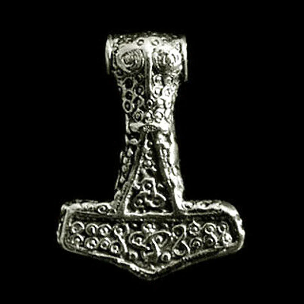 Thors Hammer Schmuck Anhänger 925er Silber - Thorhammer - Größe: 37x28mm