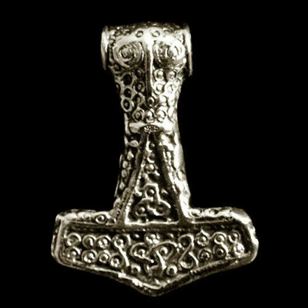 Thors Hammer Schmuck Anhänger 925er Silber - Thorhammer - Größe: 37x28mm