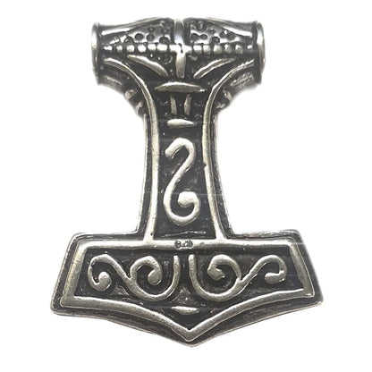 Thors Hammer beidseitig Schmuck Anhänger 925er Silber - Thorhammer - 34x27mm