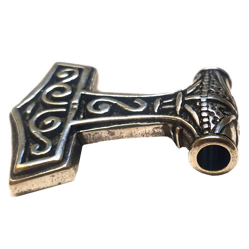 Thors Hammer beidseitig Schmuck Anhänger 925er Silber - Thorhammer - 34x27mm