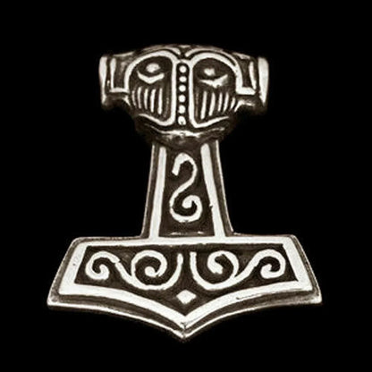 Thors Hammer beidseitig Schmuck Anhänger 925er Silber - Thorhammer - 34x27mm