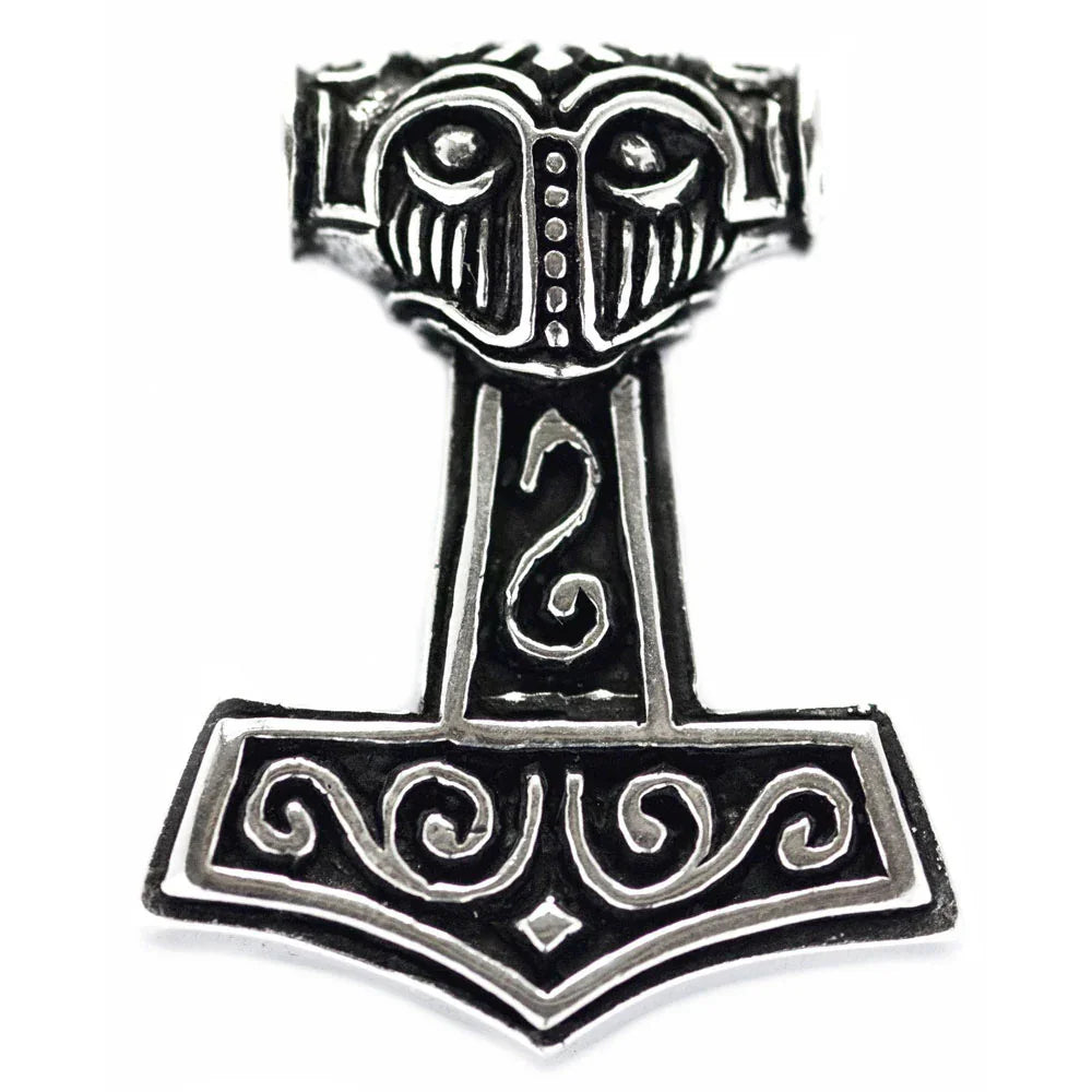 Thors Hammer beidseitig Schmuck Anhänger 925er Silber - Thorhammer - 34x27mm