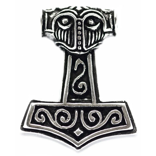 Thors Hammer beidseitig Schmuck Anhänger 925er Silber - Thorhammer - 34x27mm