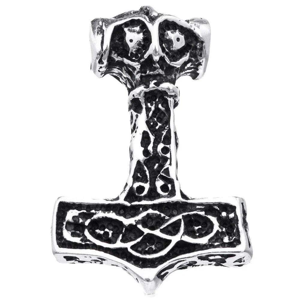 Thors Hammer Schmuck Anhänger 925er Silber - Thorhammer - 22x32mm