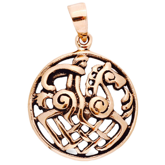Odin auf Sleipnir Pferd Reiter Anhänger Schmuck - Wikinger - 33x22mm