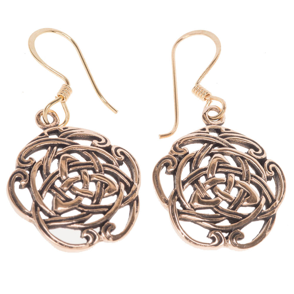 Ohrhänger, Ohrringe Celtic Nordischer Bronze Ohrschmuck Keltische Knoten
