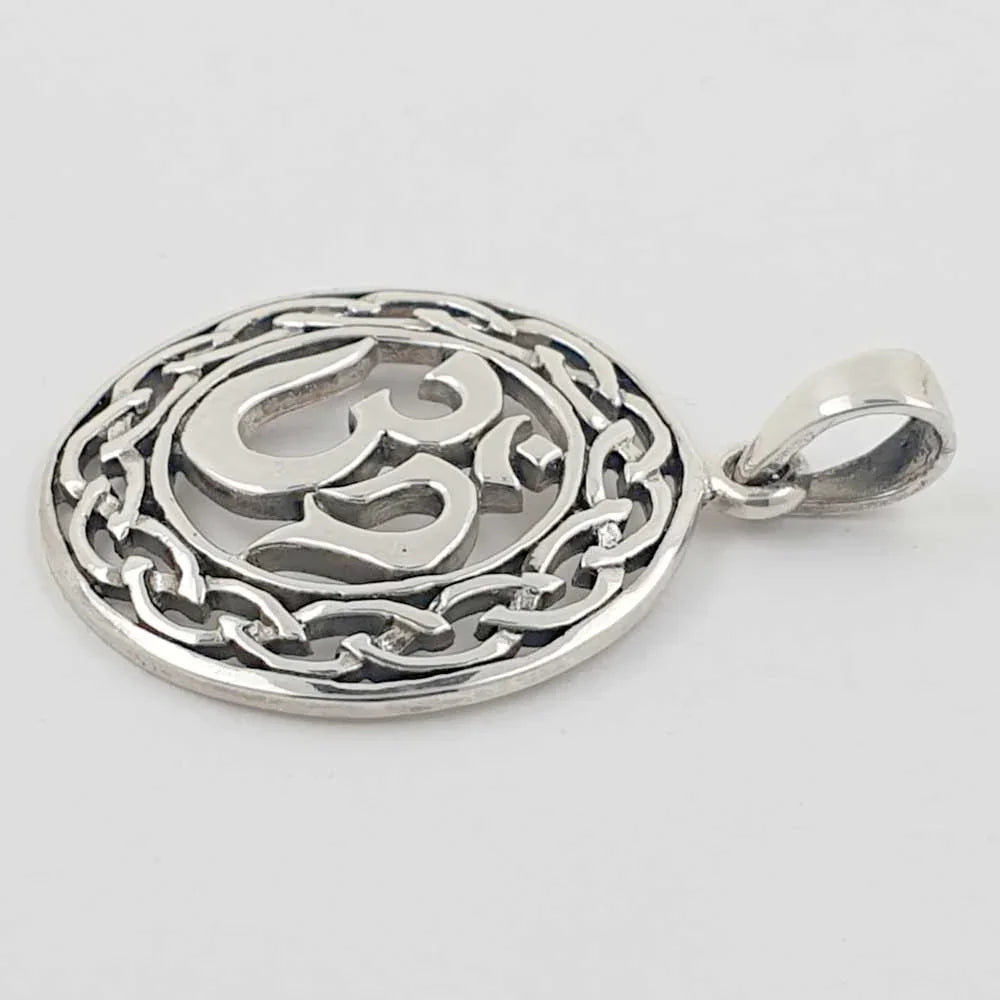Om Aum Anhänger Schmuck - Om - Sanskrit 925er Silber