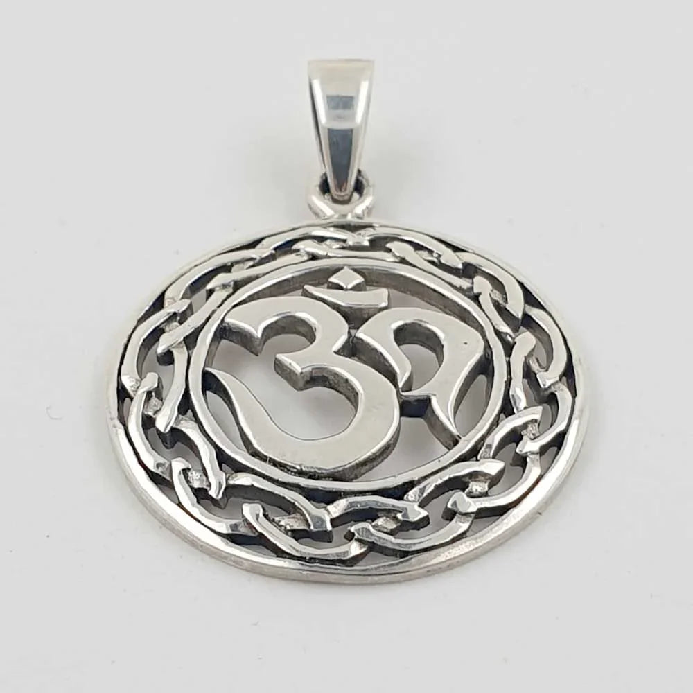 Om Aum Anhänger Schmuck - Om - Sanskrit 925er Silber