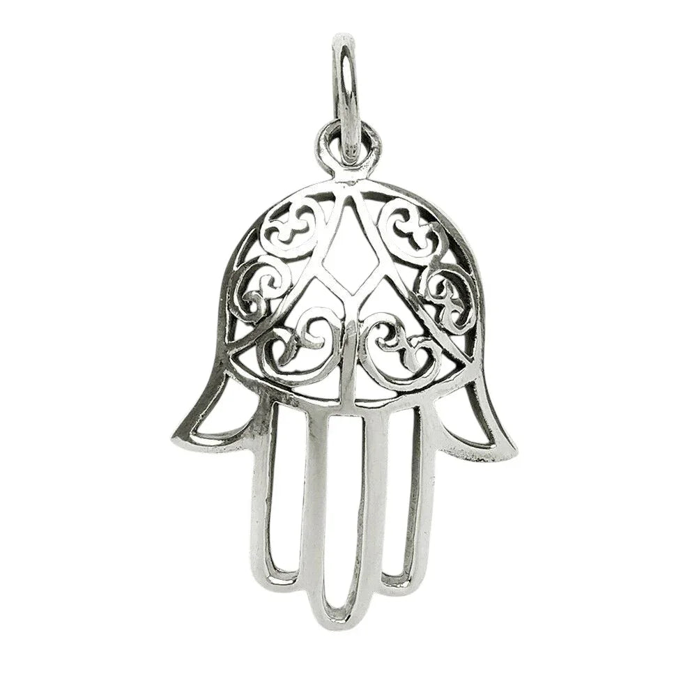 Hand der Fatima Schmuck Anhänger 925er Silber 27x13mm