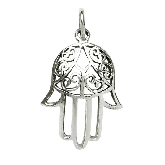 Hand der Fatima Schmuck Anhänger 925er Silber 27x13mm