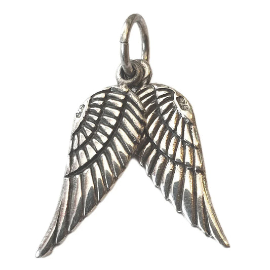 Anhänger Zwei Engelsflügel beweglich  925er Silber  29x30mm