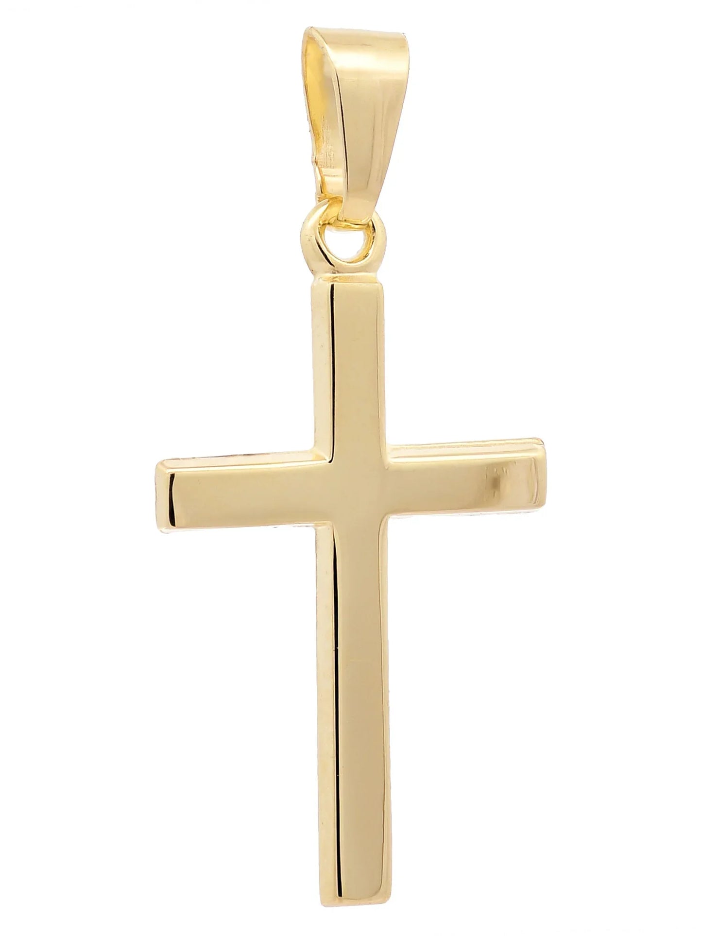 Anhänger Kreuz   333-8 Karat Gold mit vergoldeter Silberkette