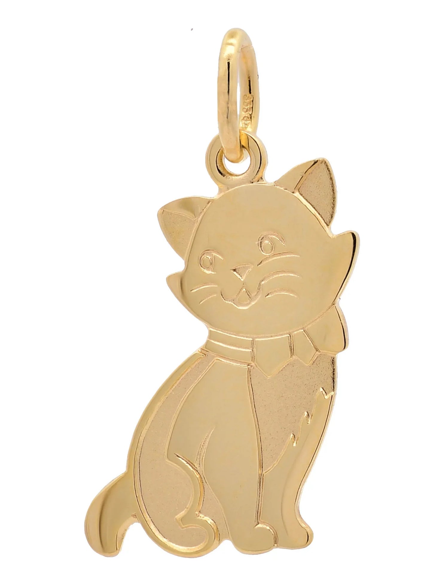 Kettenanhänger Gold Anhänger Katze  massiv 333 - 8 Karat Gold