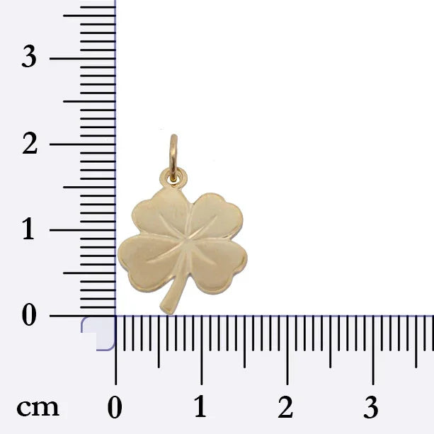 Gold Anhänger Kleeblatt  mit Goldkette massiv 333 - 8 Karat Gold