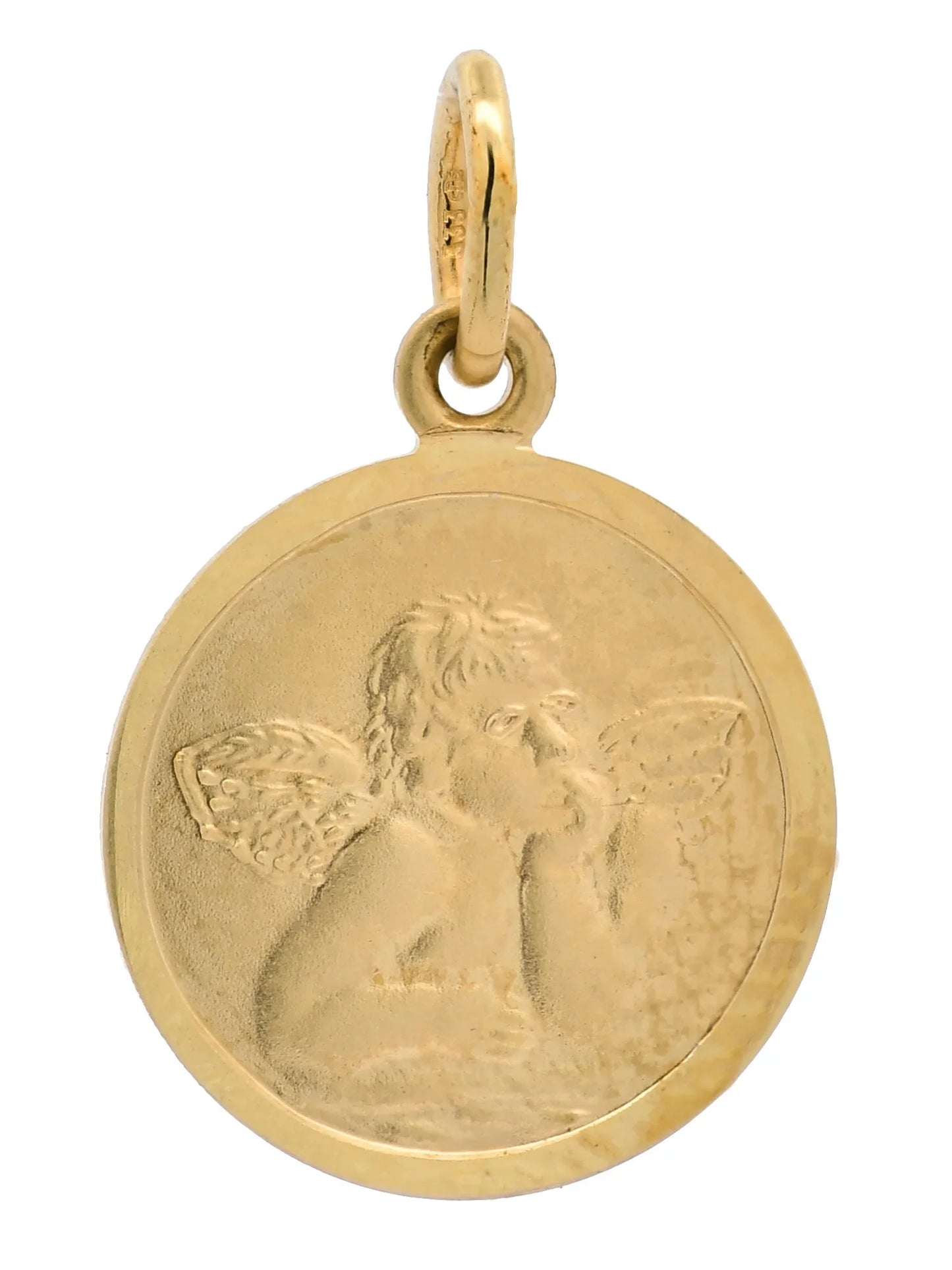 Gold Anhänger Medaille Amor  mit Goldkette massiv 333 - 8 Karat Gold