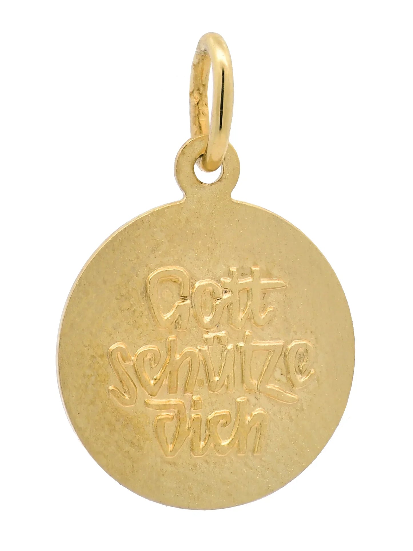 Gold Anhänger Medaille Amor  mit Goldkette massiv 333 - 8 Karat Gold