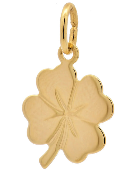 Gold Anhänger Kleeblatt  mit Goldkette massiv 333 - 8 Karat Gold