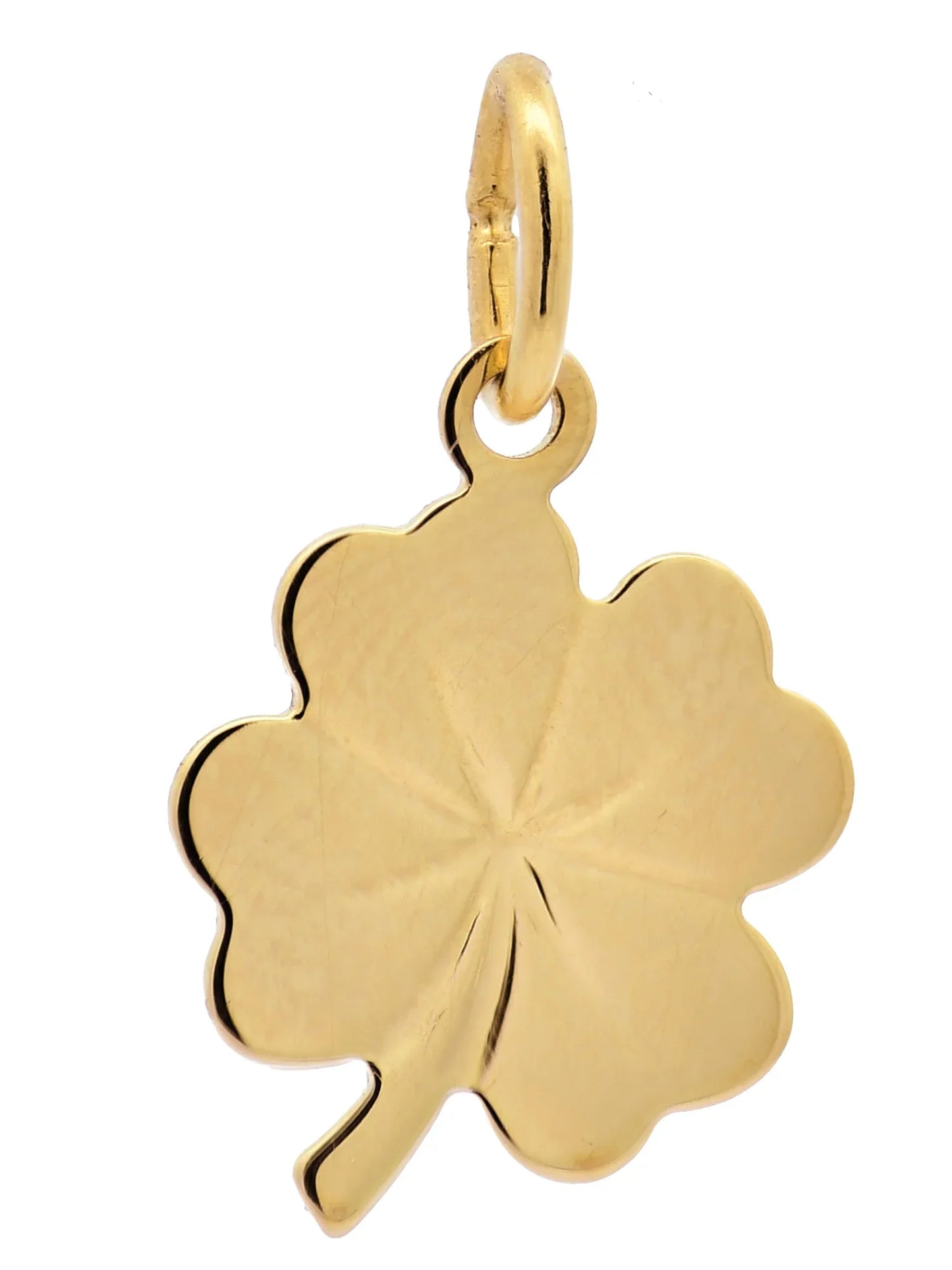 Gold Anhänger Kleeblatt  mit Goldkette massiv 333 - 8 Karat Gold