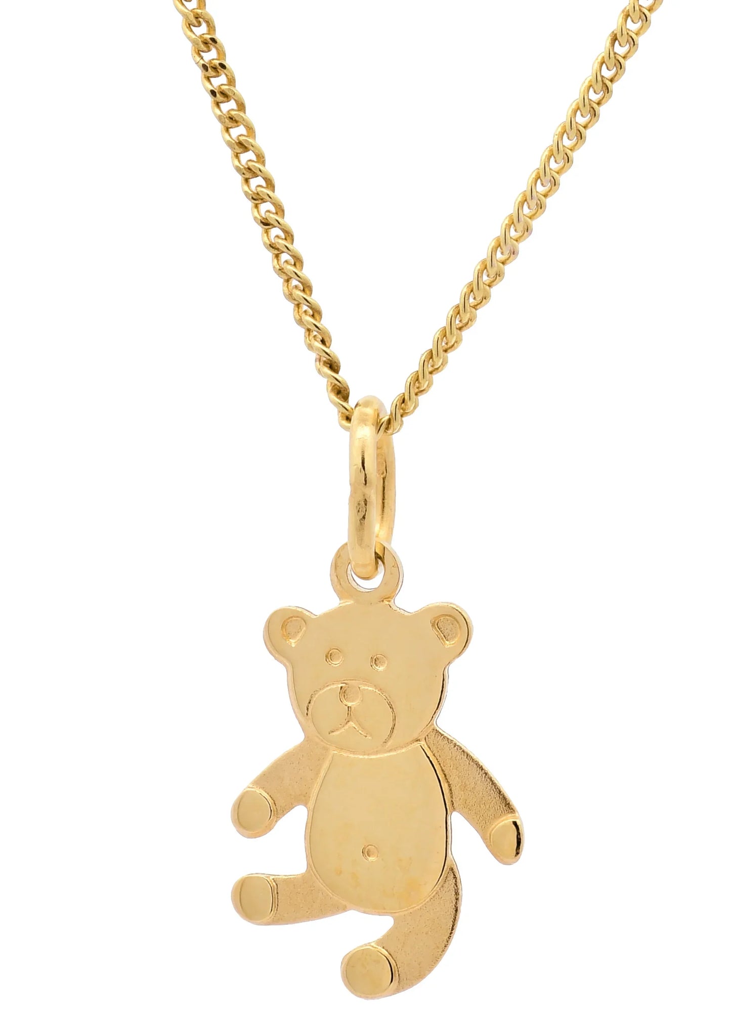 Gold Anhänger Bär  mit Goldkette massiv 333 - 8 Karat Gold