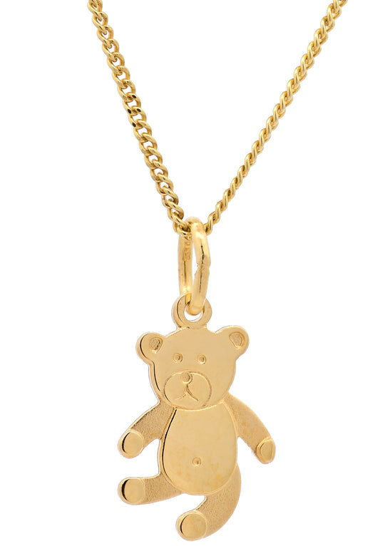 Anhänger Bär   333-8 Karat Gold mit vergoldeter Silberkette