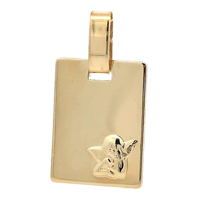 Anhänger Medaille Amor Engel mit Kette 1,1 mm 585 Gold 45 cm