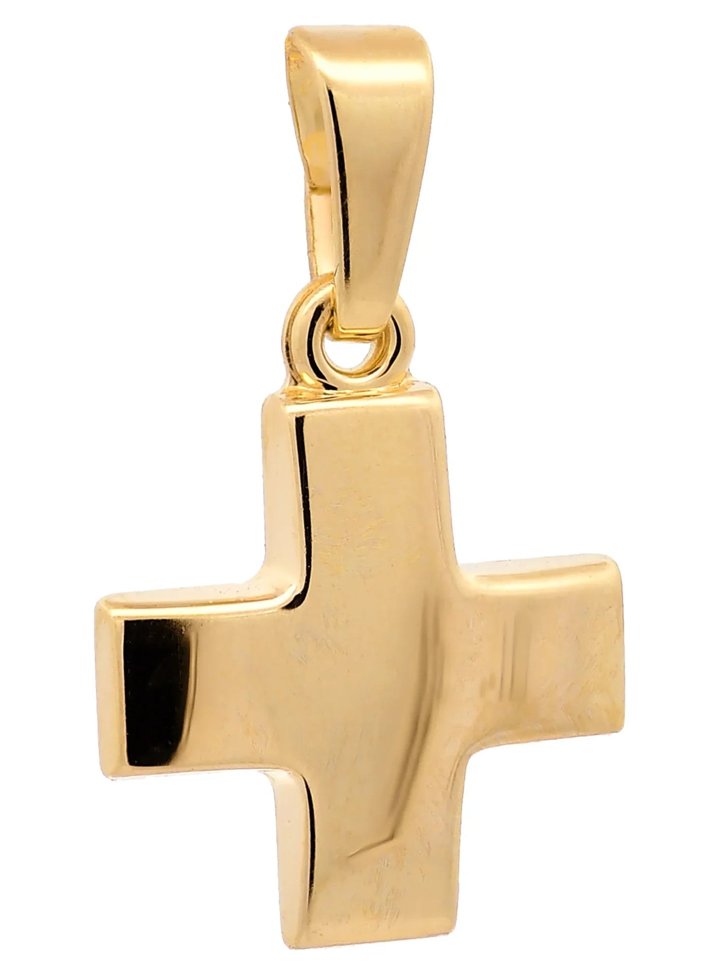 Kettenanhänger Gold Anhänger Kreuz massiv 585 - 14 Karat Gold