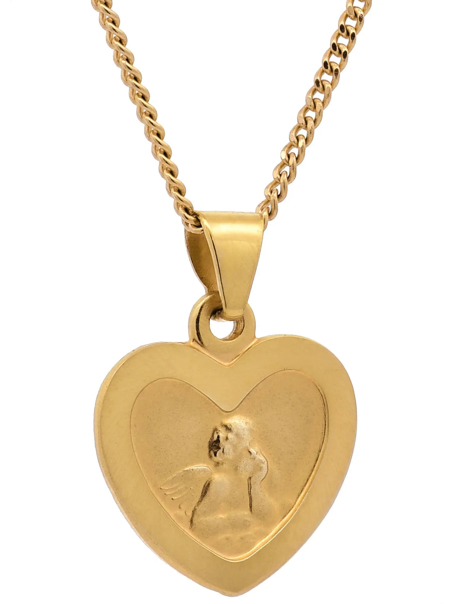 Kettenanhänger Gold Anhänger Medaille Amor  massiv 333 - 8 Karat Gold