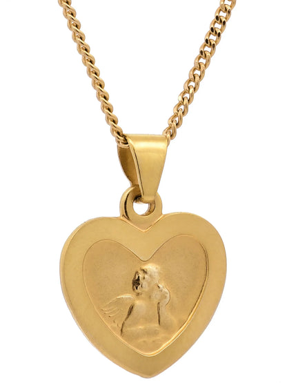 Kettenanhänger Gold Anhänger Medaille Amor  massiv 333 - 8 Karat Gold