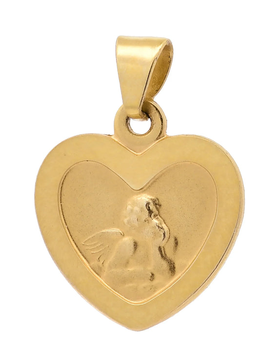Kettenanhänger Gold Anhänger Medaille Amor  massiv 333 - 8 Karat Gold