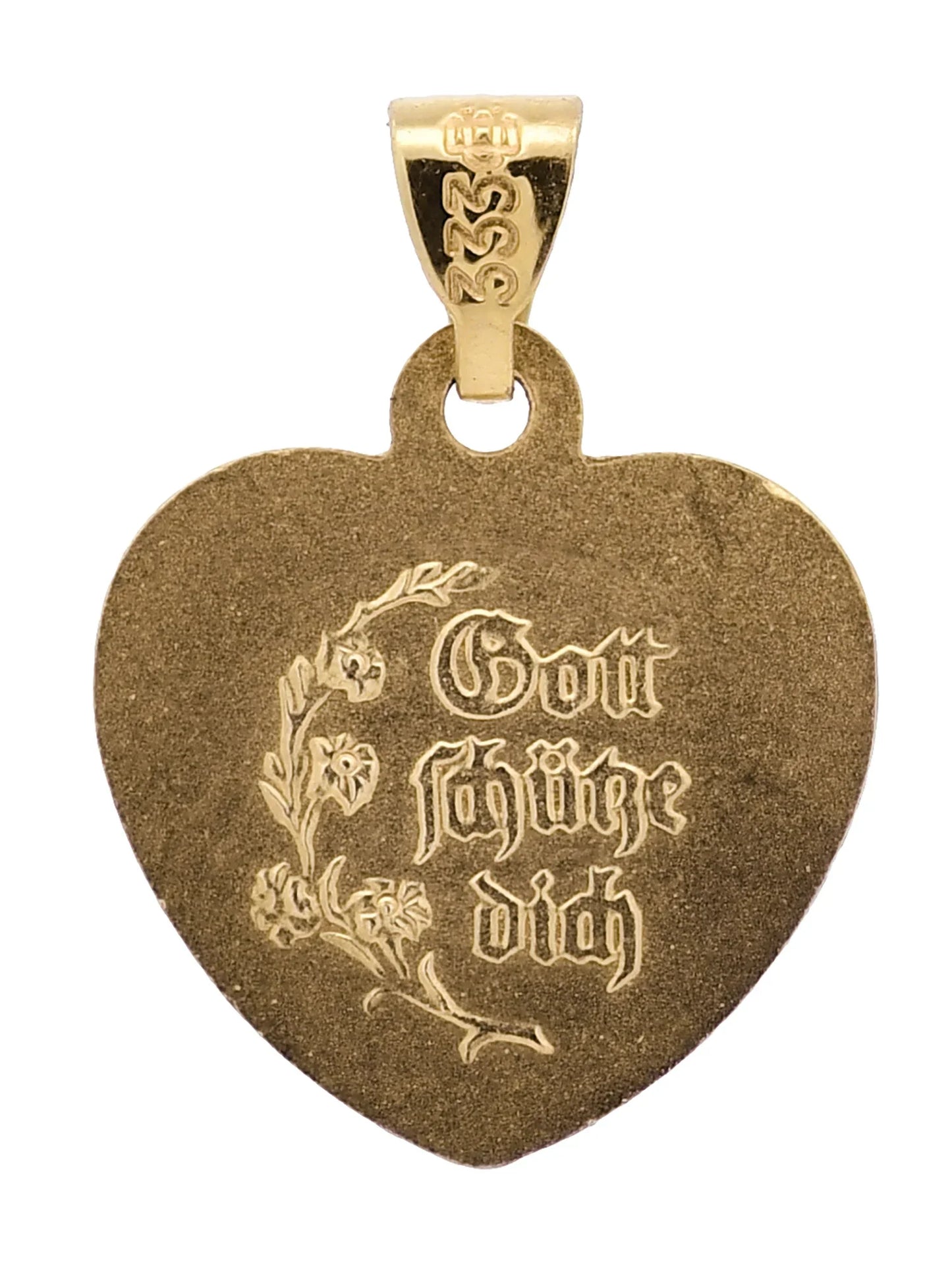 Kettenanhänger Gold Anhänger Medaille Amor  massiv 333 - 8 Karat Gold