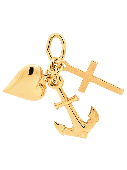 Gold Anhänger Glaube-Liebe-Hoffnung massiv 585 - 14 Karat Gold