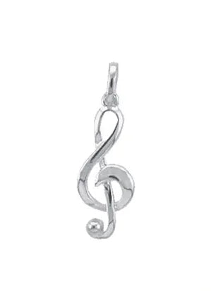 Anhänger Notenschlüssel Kettenanhänger aus massiv 925 Sterlingsilber