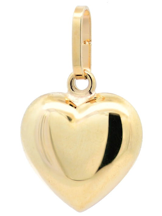 Kettenanhänger Gold Anhänger Herz massiv 585 - 14 Karat Gold
