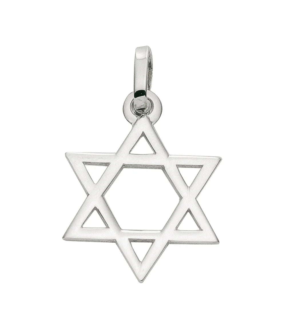 Anhänger Davidstern Kettenanhänger aus massiv 925 Sterlingsilber