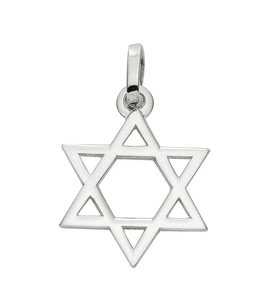 Anhänger Davidstern Kettenanhänger aus massiv 925 Sterlingsilber