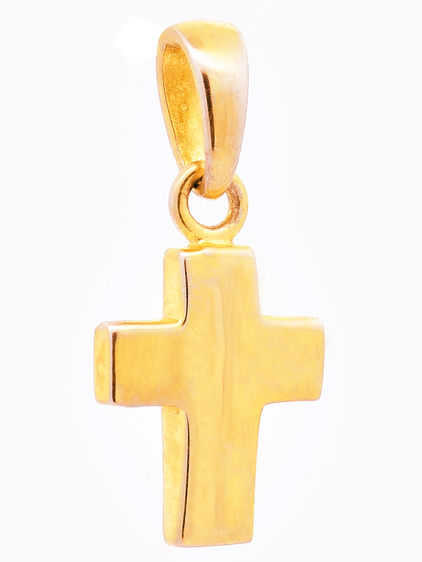 Anhänger Kreuz   925 Silber vergoldet mit verg. Silberkette