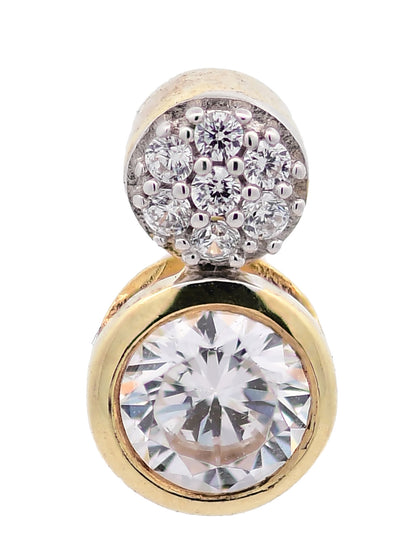Gold Anhänger Zirkonia mit Goldkette massiv 333-8 Karat Gold