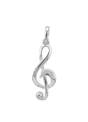 Anhänger  Notenschlüssel 925 Silber