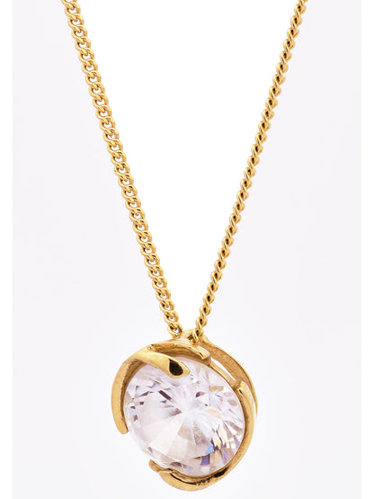Anhänger Zirkonia  375 - 9 Karat Gold mit vergoldeter Silberkette
