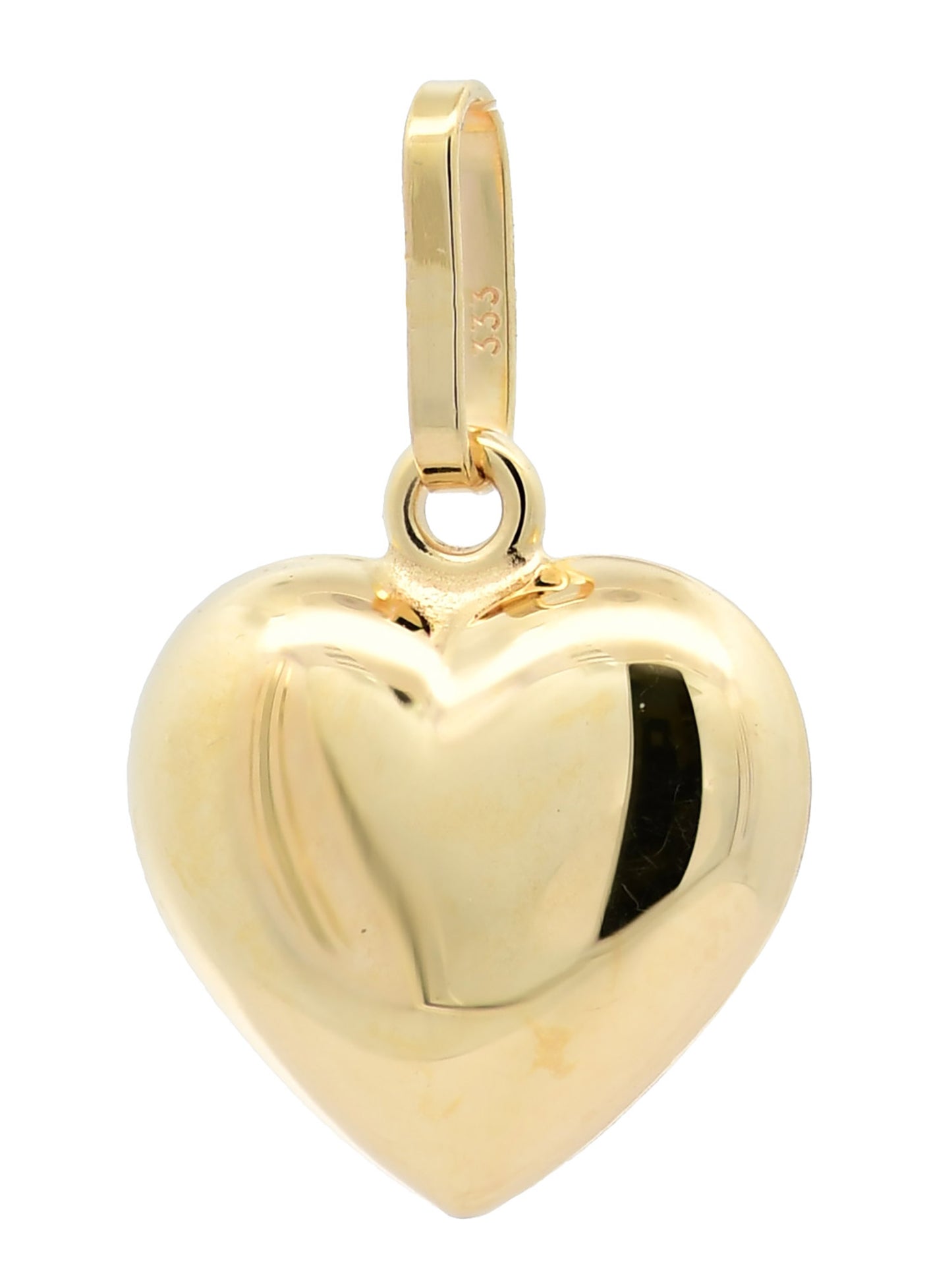 Gold Anhänger Herz  mit Goldkette massiv 333 - 8 Karat Gold