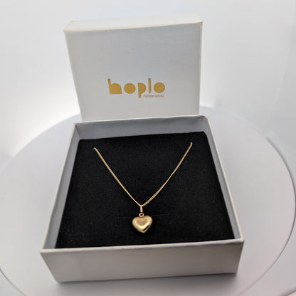 Gold Anhänger Herz  mit Goldkette massiv 333 - 8 Karat Gold