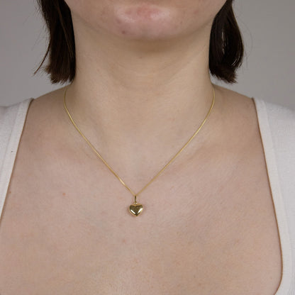 Gold Anhänger Herz  mit Goldkette massiv 333 - 8 Karat Gold
