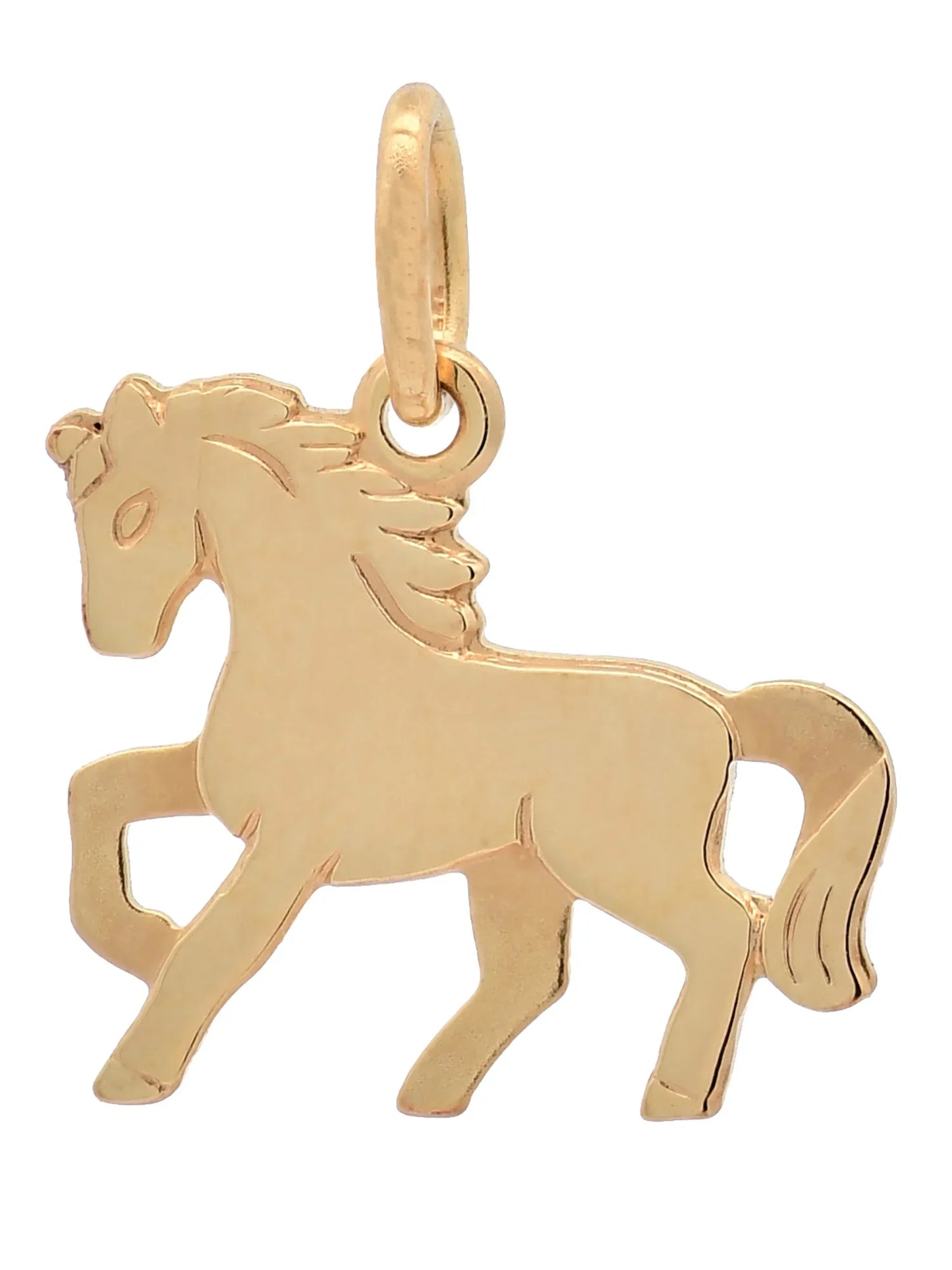 Gold Anhänger Pferd  mit Goldkette massiv 333 - 8 Karat Gold