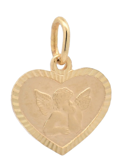 Gold Anhänger Medaille Amor  mit Goldkette massiv 333 - 8 Karat Gold